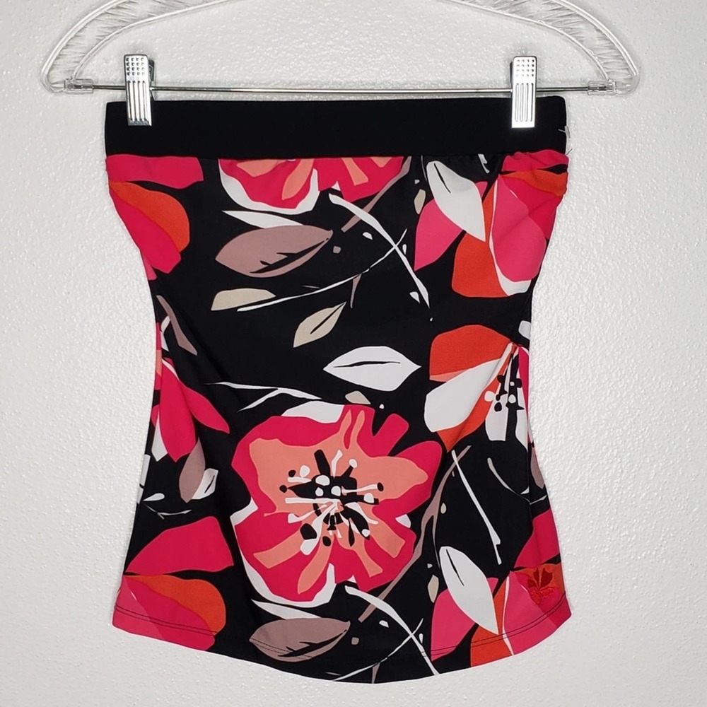 Hapari Black and Pink Floral Swim Top